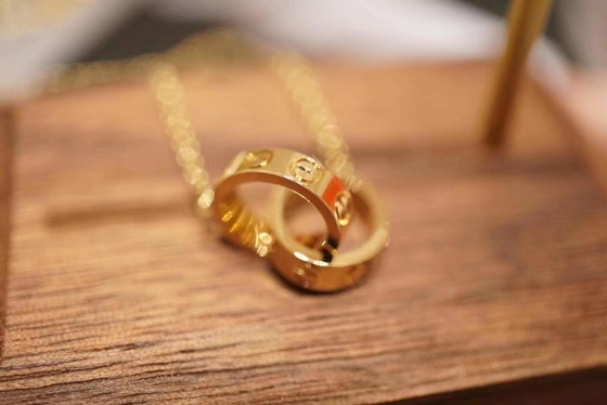 18k Gold Custom Necklace Jewelry Cartier Hk Setting For Anniversary