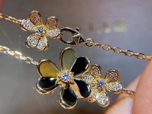 Custom Brand 18k Rose Gold Frivole Diamond Between-The-Finger Ring