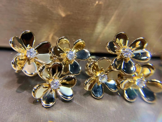 Custom Brand 18k Rose Gold Frivole Diamond Between-The-Finger Ring
