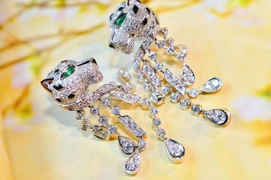 Panthere De Brand 18K White Gold Quality Luxury Diamond Jewelry