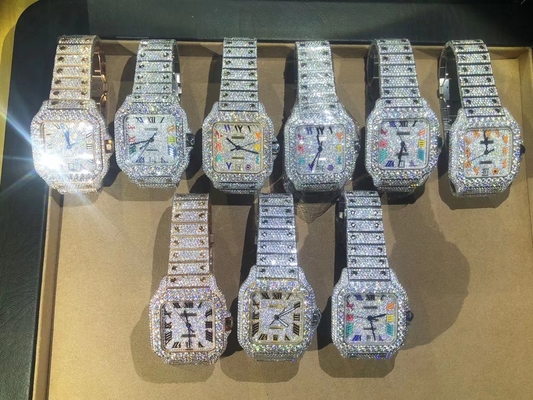 Luxury Design Hip Hop Iced Out Lab Diamonds Moissanite Diamond Watch
