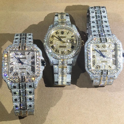 Luxury Design Hip Hop Iced Out Lab Diamonds Moissanite Diamond Watch