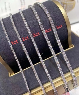Unisex 18k White Gold Diamond Tennis Bracelet 18cm Length GH VS SI Real Natural