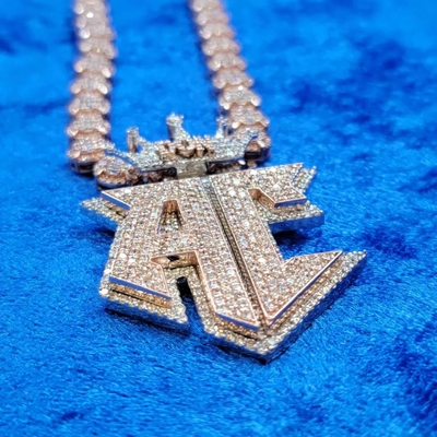 Gold Plated 925 Silver Hip Hop Chains Moissanite Iced Out Neck Chain