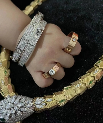 Mirror Bulgari Custom 18K Gold Jewelry Serpenti 18kt Gold Diamond Necklace