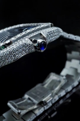 OEM Blue Dial Iced Out Moissanite Watch Brand Bussdown Watch