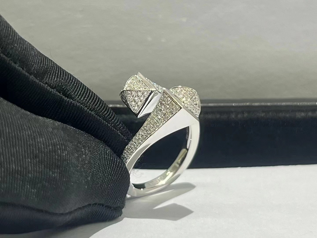  New York 18k White Gold Diamond Ring Luxury Fine Jewelry Rings