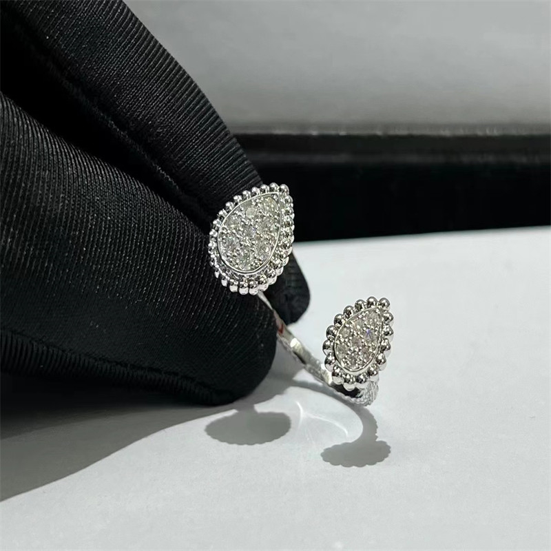 Boucheron Real Diamond Jewelry Luxury White Gold Diamond Ring