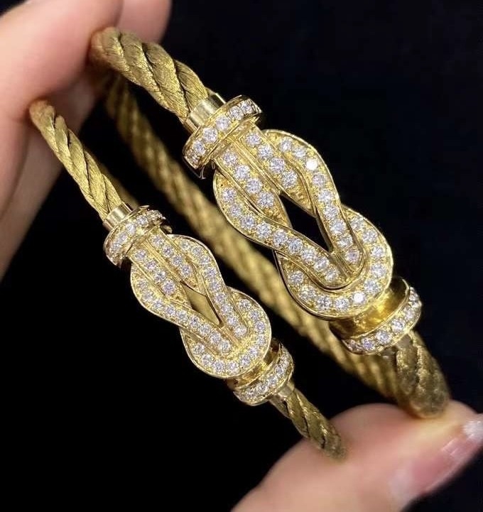 18K Gold Diamond Bracelet With Luxury Jewelry And Eyewear - Fred Paris Chance Infinie Bracelet