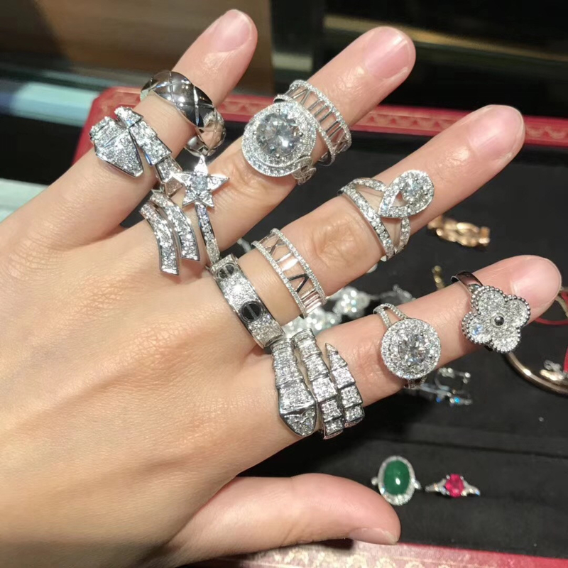 diamond jewelry auction Handmade 18K Gold Diamond Engagement Ring , High End Custom Jewelry