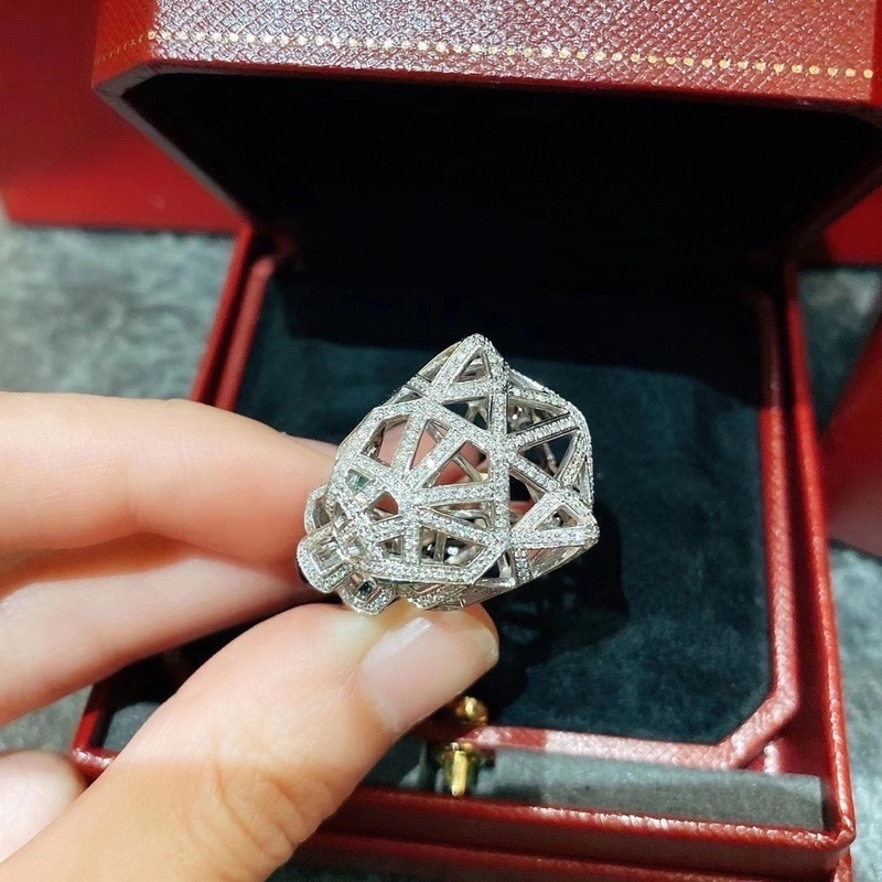 Replica Jewelry Brand Diamond Ring Tiger 18K Gold 1.18 Carat