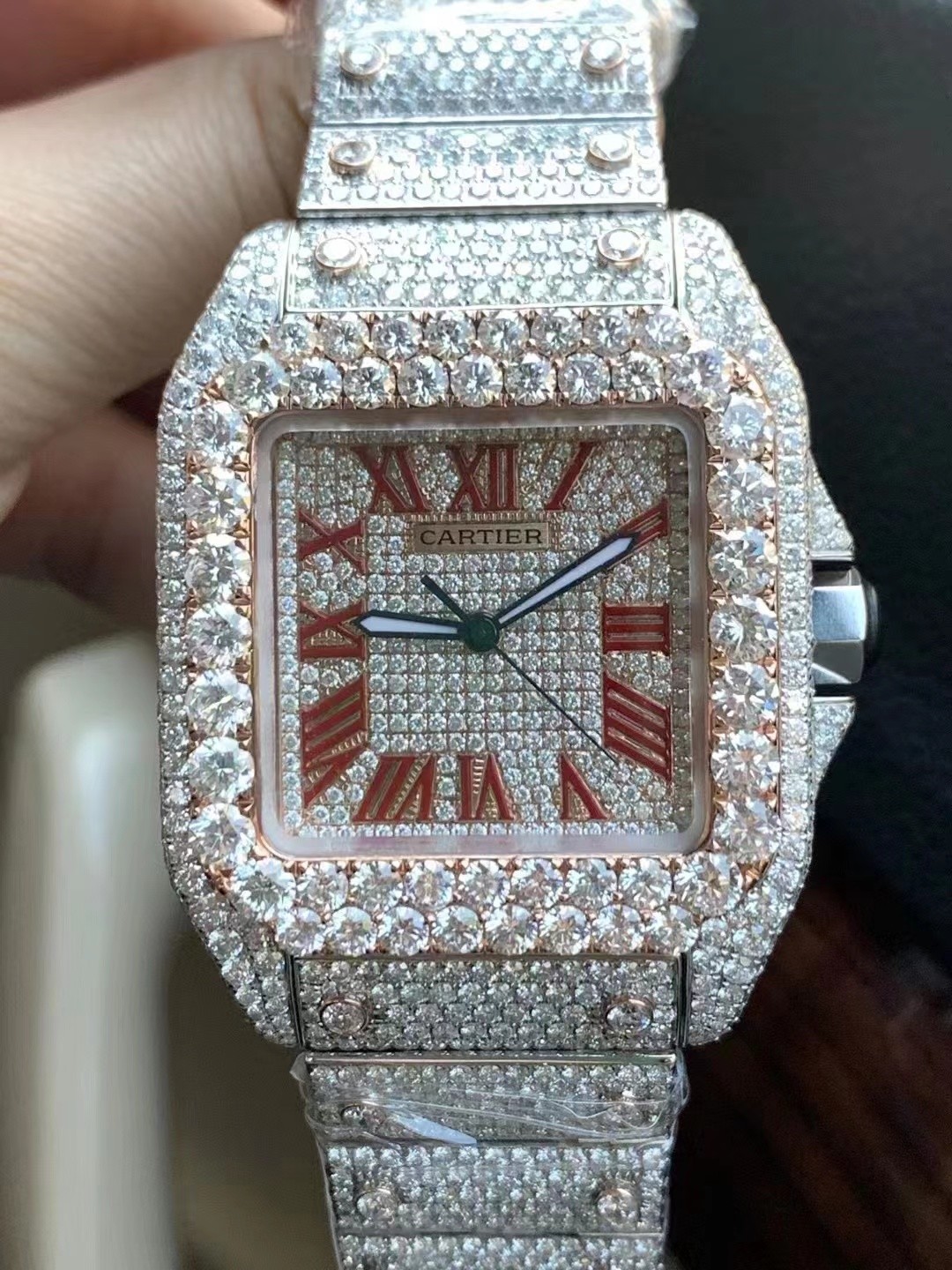 WGSA0009 1847 MC Man Diamond Watches Icebox Luxury Vvs Hand Setting Men