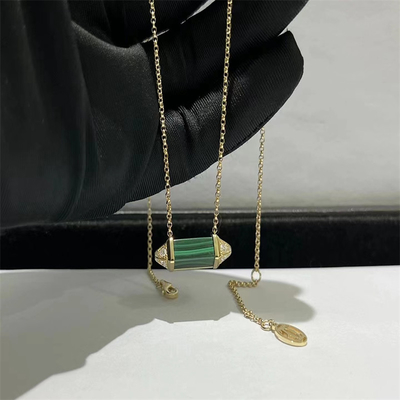 18k Cartier Jewelry Custom Jewelry Malachite Diamond Gold Necklace
